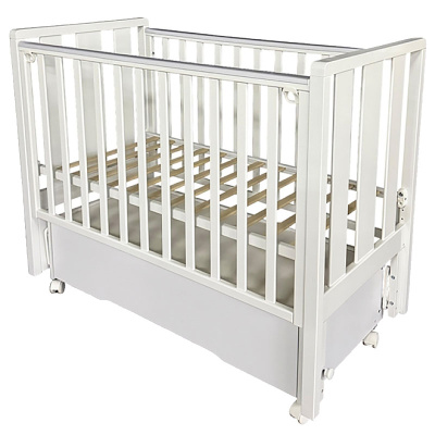 Кровать детская с универсальным маятником Антел Lada 1 белый 01